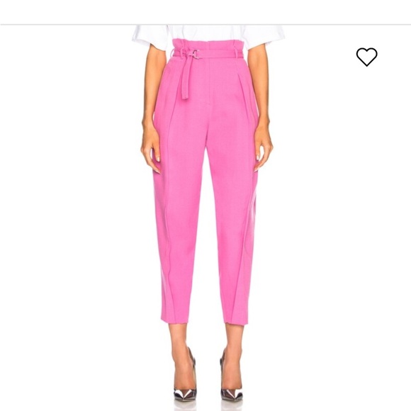 3.1 Phillip Lim Pants - NWOT High Waisted Pink 3.1 Philip Lim Pink Belted Tapered Pants, Size 2